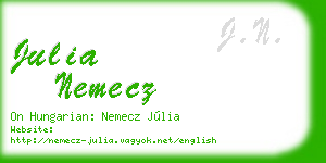 julia nemecz business card